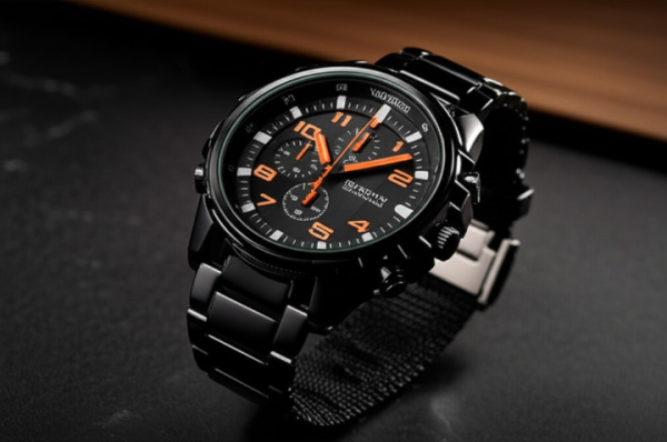 Stainless Steel Men’s Watch – Waterproof, Sporty Design With Box - Image 2