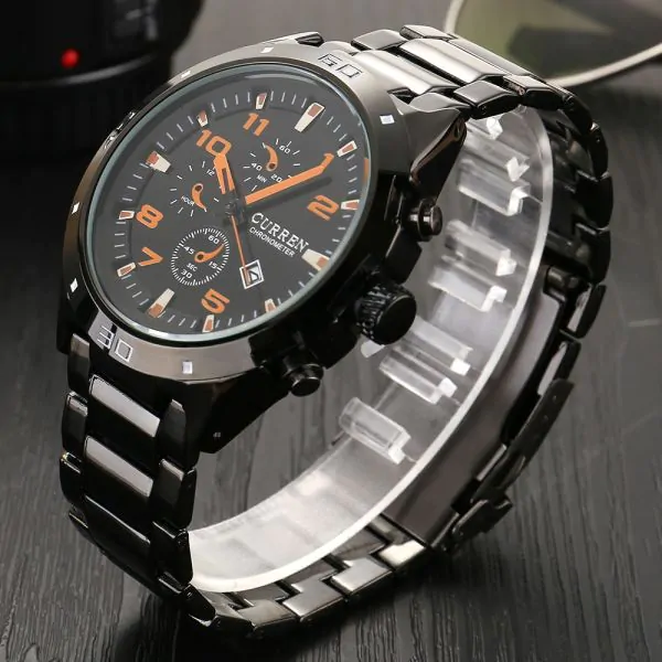 Stainless Steel Men’s Watch – Waterproof, Sporty Design With Box - Image 4